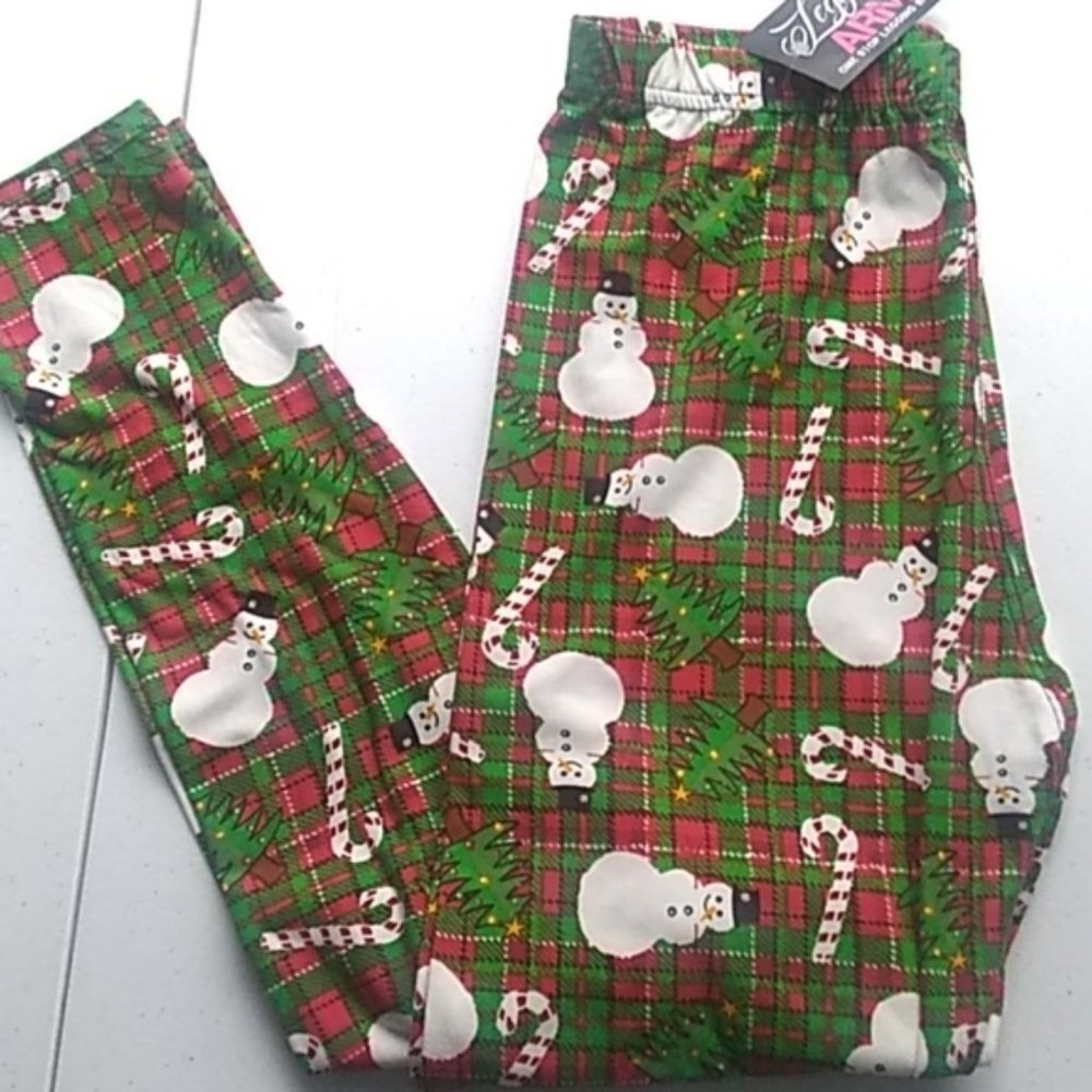 Legging Army Snowman Print Leggings One Size 3-14